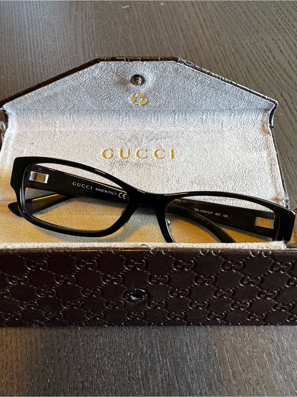 Gucci GG 3526/U/F Black Designer Eyeglass Frames w/ Case - Picture 1 of 7